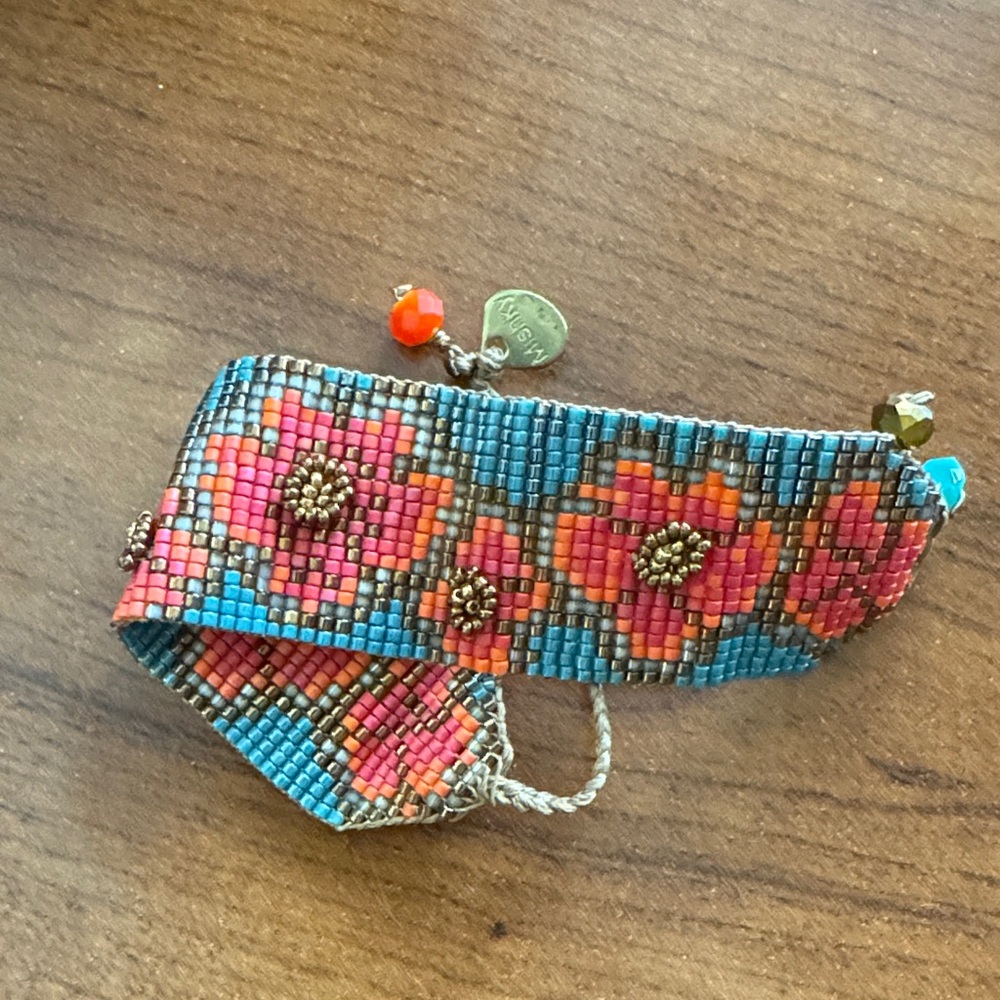 MISHKY Beaded Bracelet. Vibrant colors. Never worn.